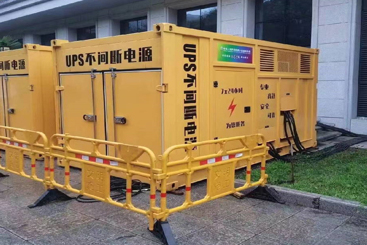 天津发电机租赁施工现场