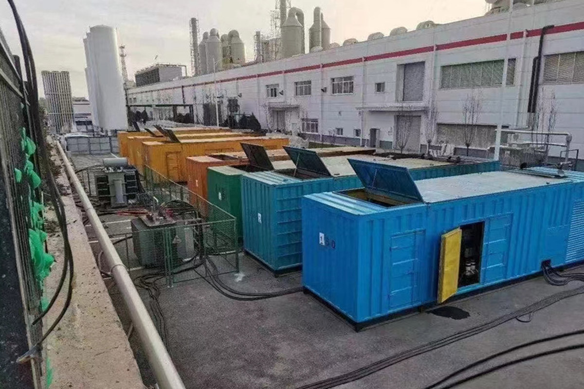 天津发电机租赁施工现场